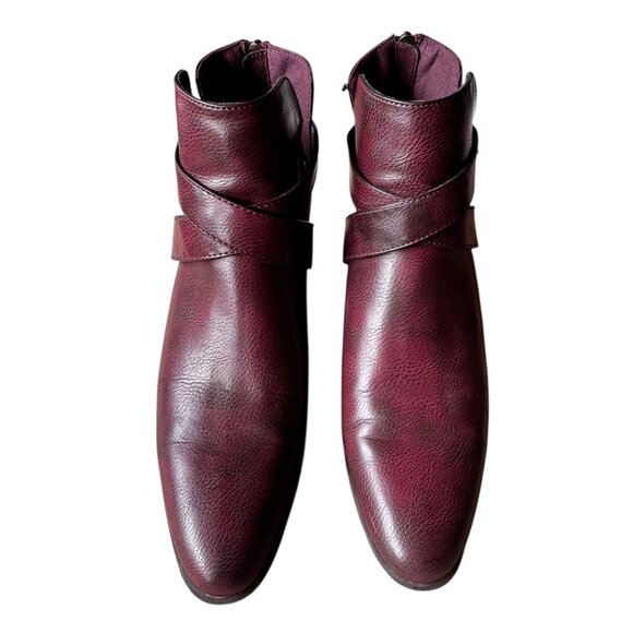 Frye & Co. Womens Pembroke 8M Redwood Ankle Boots Buckle Strap Block Heel - Picture 5 of 10